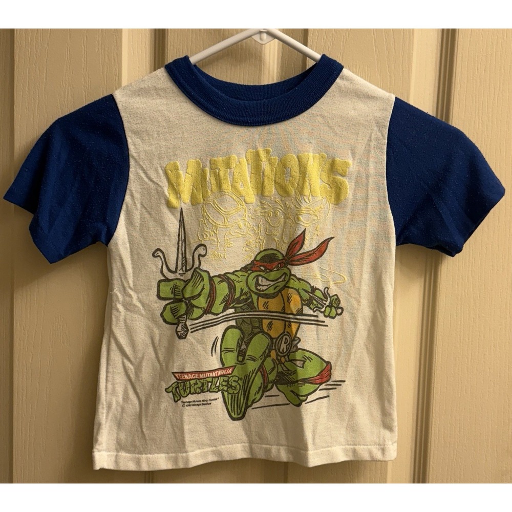 VINTAGE 1990s TMNT TEENAGE MUTANT NINJA TURTLES Mutations T-SHIRT Boys 4